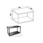 Korlátozott ajánlat Niki 36 konyha polc ONE LOFT 60 G-36 matt fekete